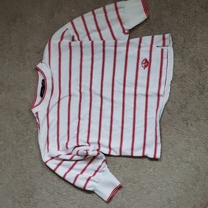 Dockers petite red and white stripe